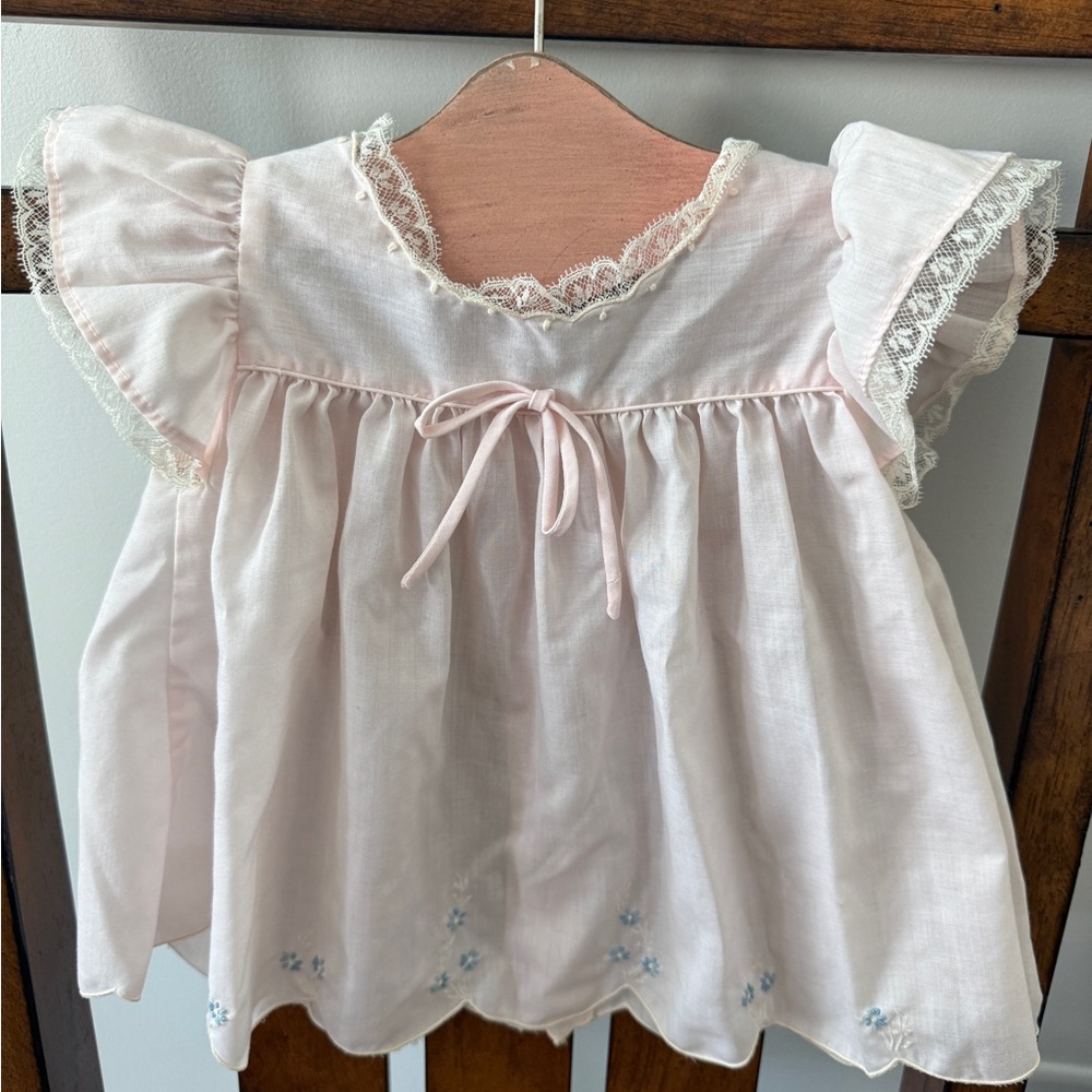 Heirloom Cherubs Pink Gown with Floral Details